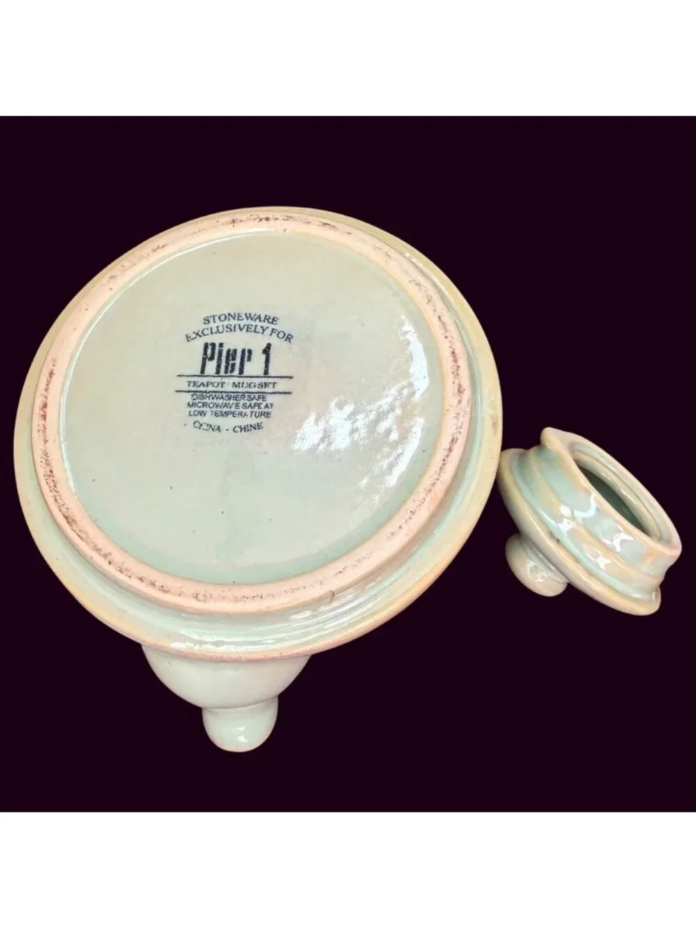 Pier 1 Farmhouse Chic Cottagecore Small Stoneware Teapot